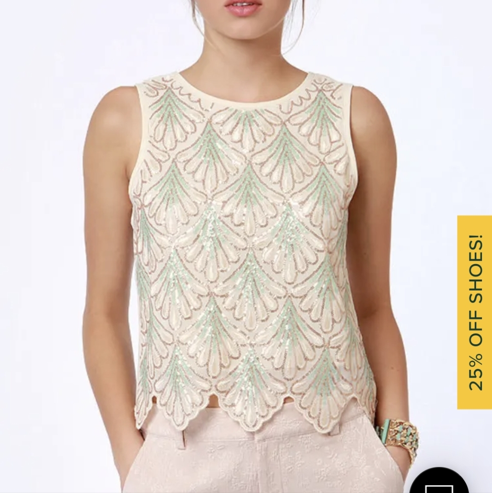 Lulu's sequin seashell tank
